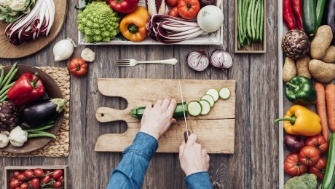 Person making a nutritious meal
